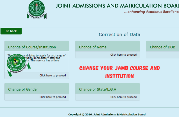 How to Change Your JAMB Course and institution 2024 [Correction of Data]