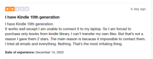 Kindle Website Customer Reviews
