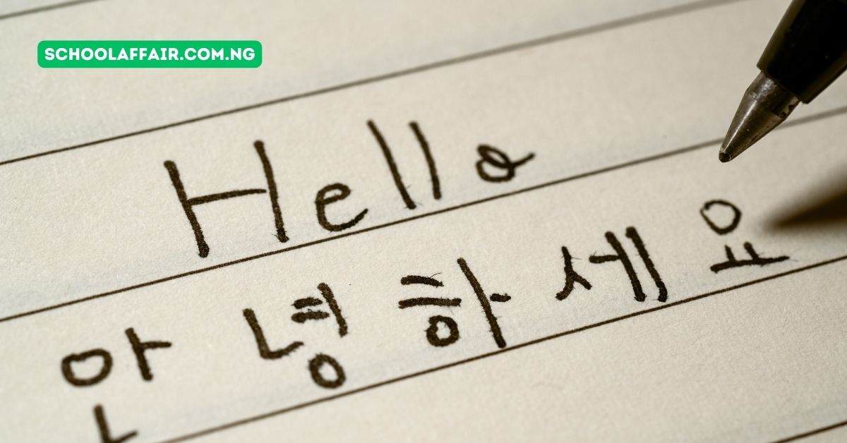 how to write korean language