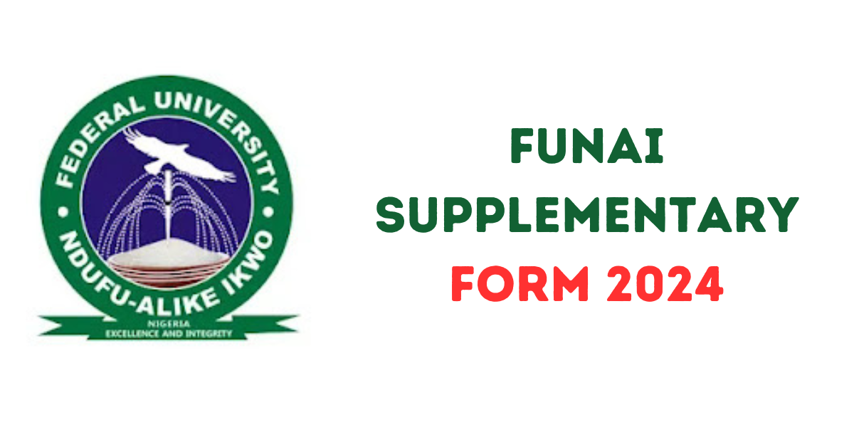 AE–FUNAI Supplementary Application Form for 2024/2025 Online Admission Screening Registration