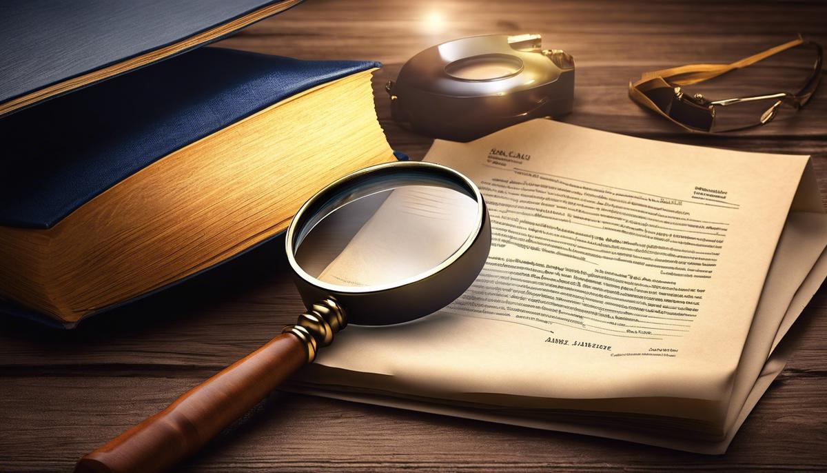 A magnifying glass analyzing a graduation cap and diploma, representing the importance of academic credentials for international study and work opportunities.